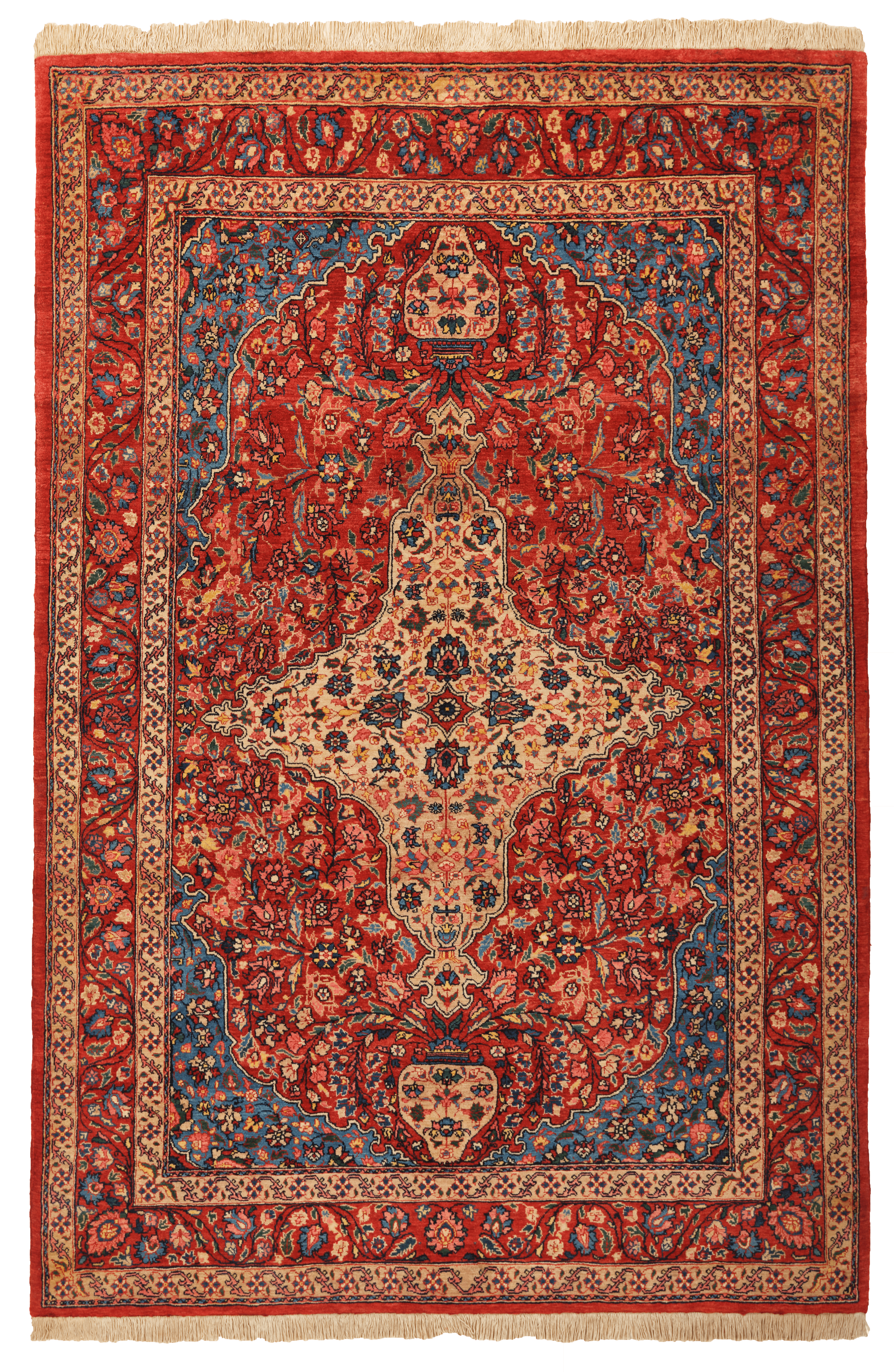 ペルシャ絨毯 291x207 手織り 美術品 草木染 ハマダン産クリーニング済み Mahpareh | 手紡ぎ・草木染ペルシャ絨毯 | Miri Iranian Knots